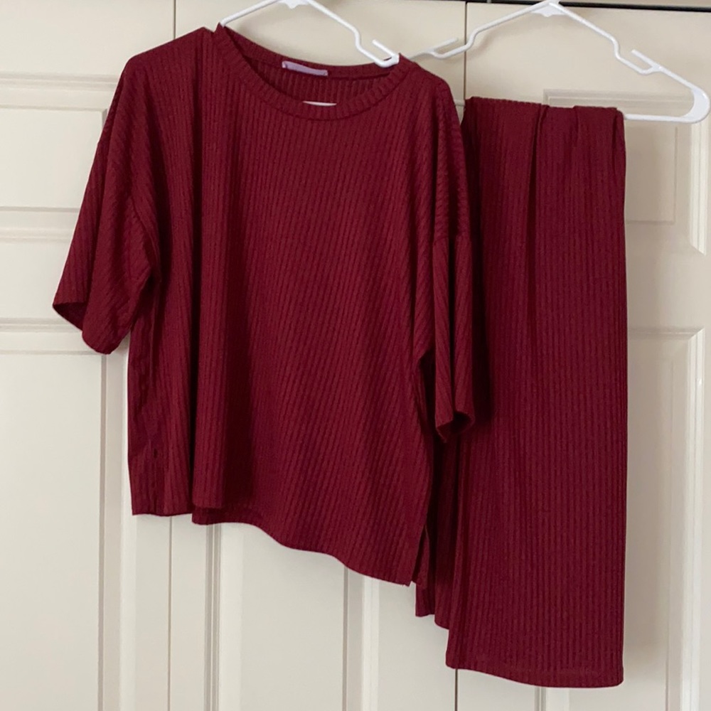Ribbed casual set